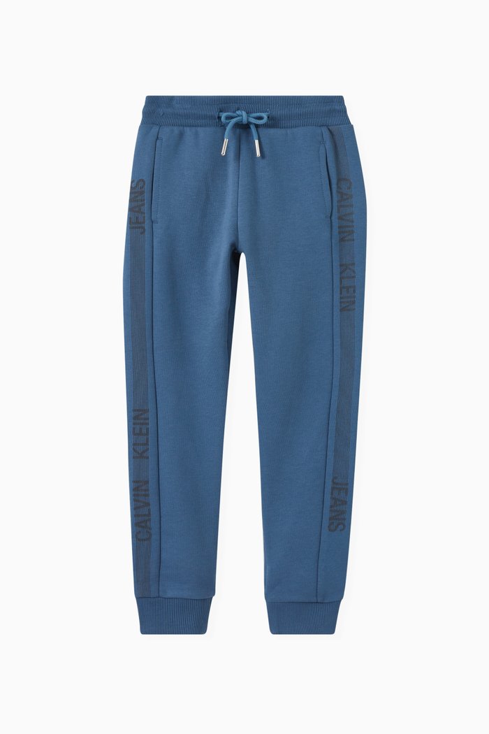 

Dimension Logo Sweatpants in Cotton Fleece, Blue