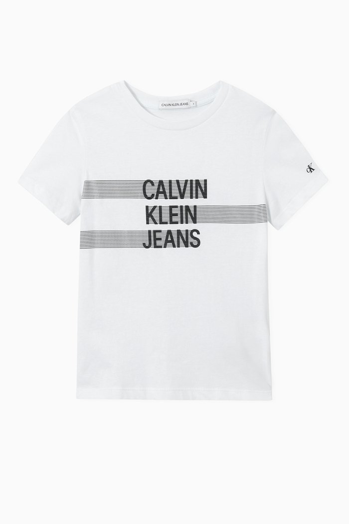 

Dimension Logo T-shirt in Jersey, White