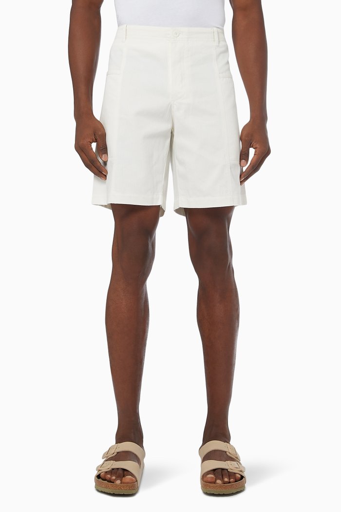 

Calangute Shorts in Herringbone Cotton Twill, Neutral