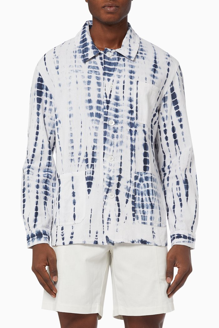 Wittering Jacket in Herringbone Cotton, White