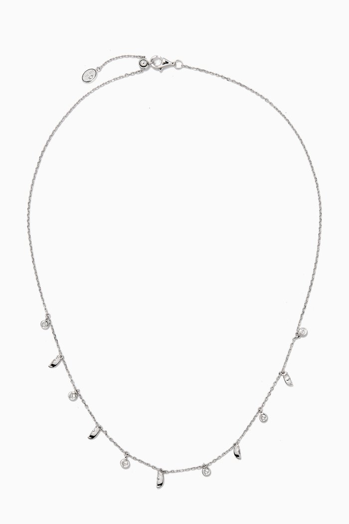 

LUSSO Necklace with Diamonds in 18kt White Gold
