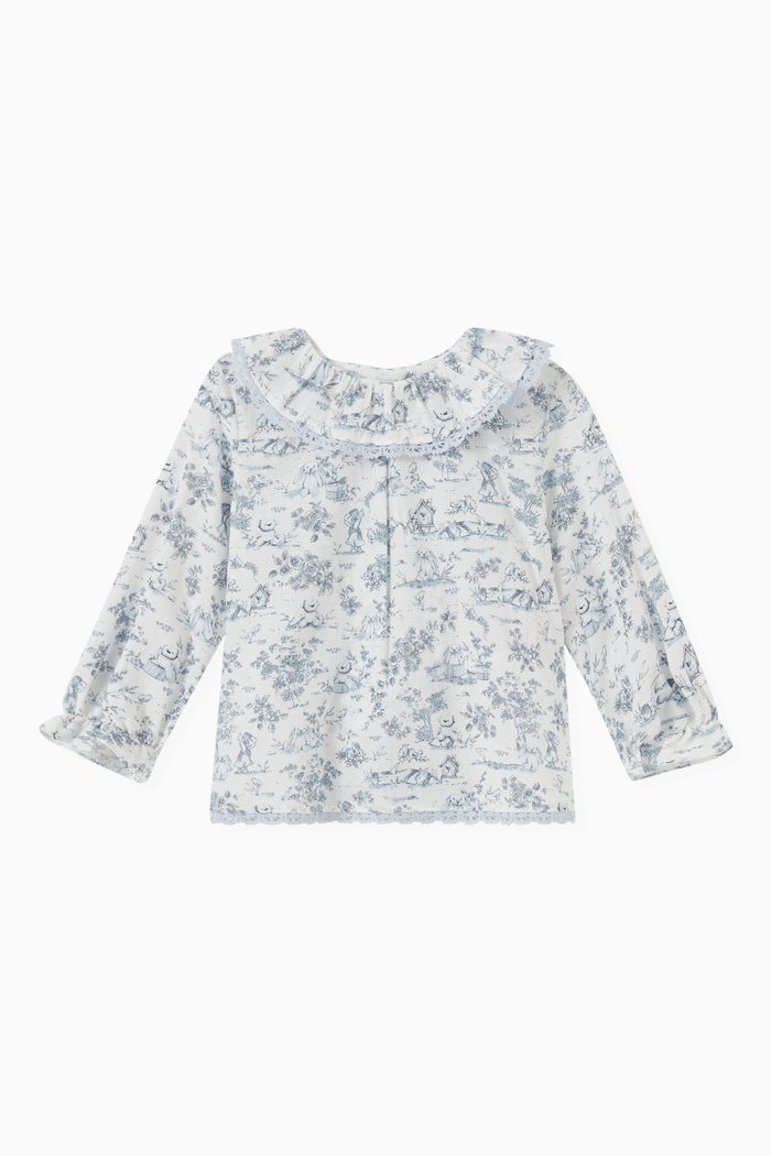 

Nader Lace Trimmed Top in Cotton, Neutral