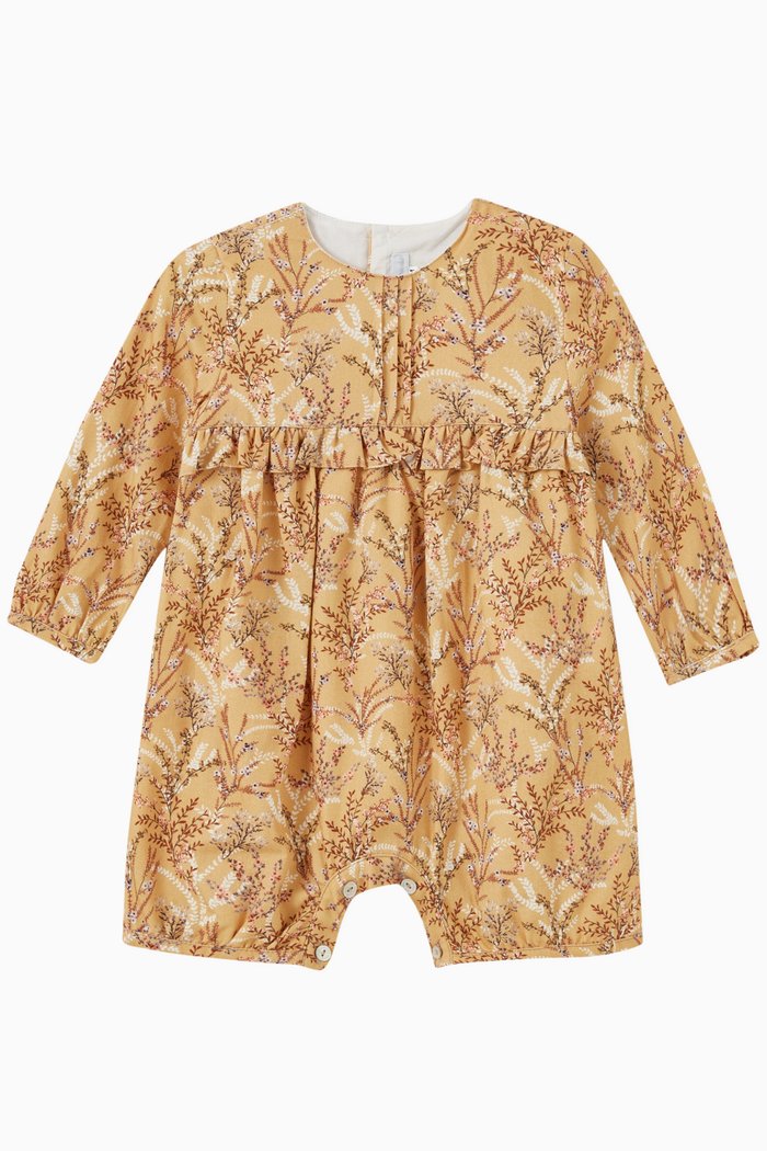 

Nilo Floral Bodysuit in Cotton, Yellow