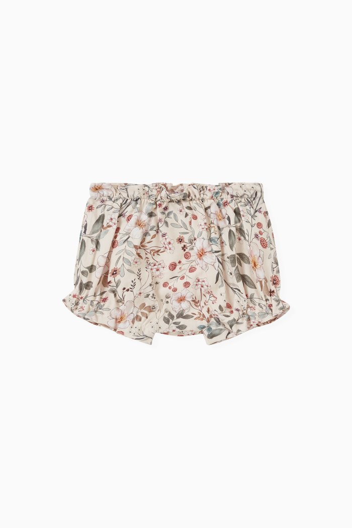 

Neila Frill Floral Shorts, Neutral