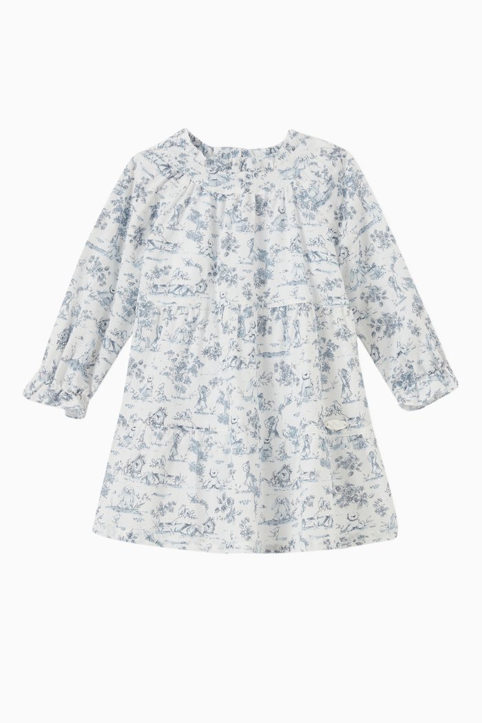 

Naomi Printed Dress in Cotton, Neutral