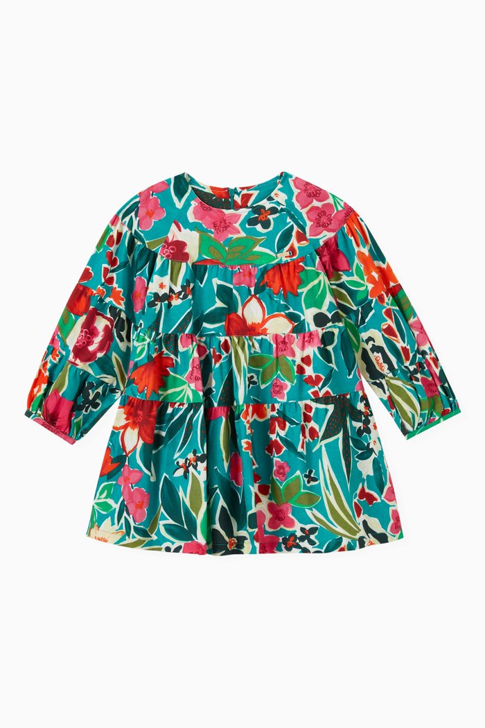 

Anisa Printed Dress in Cotton, Multicolour