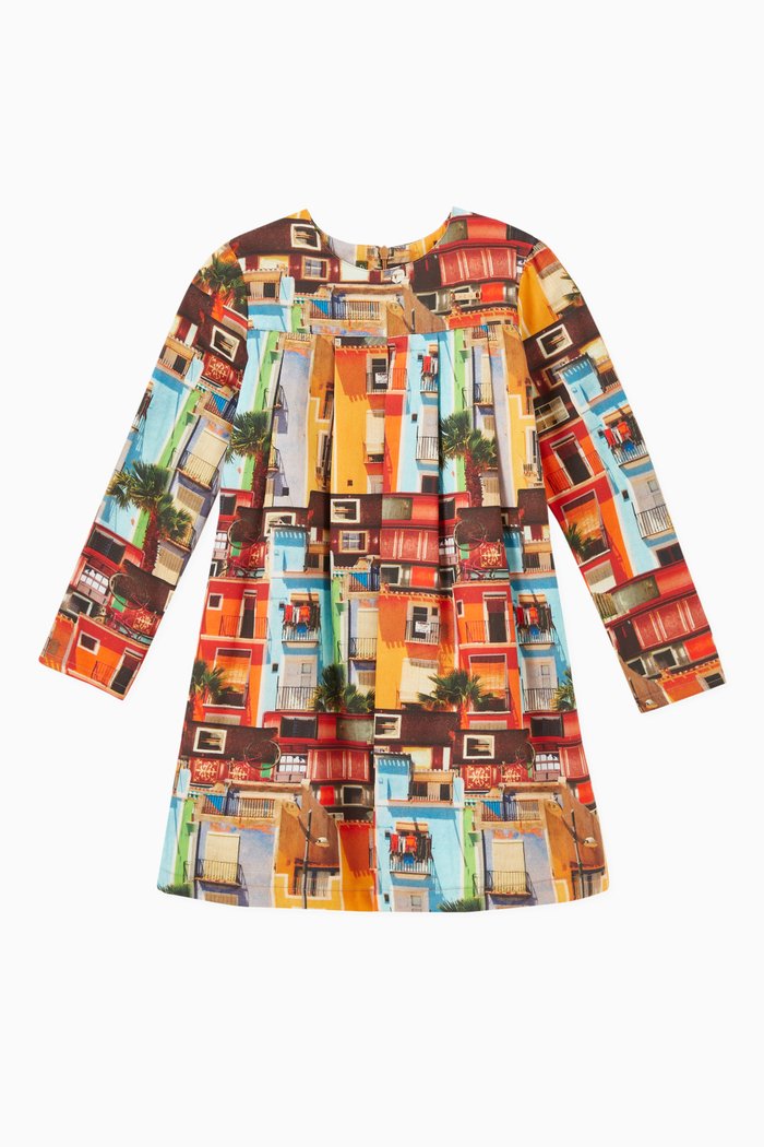 

Fenna Printed Dress in Cotton, Multicolour
