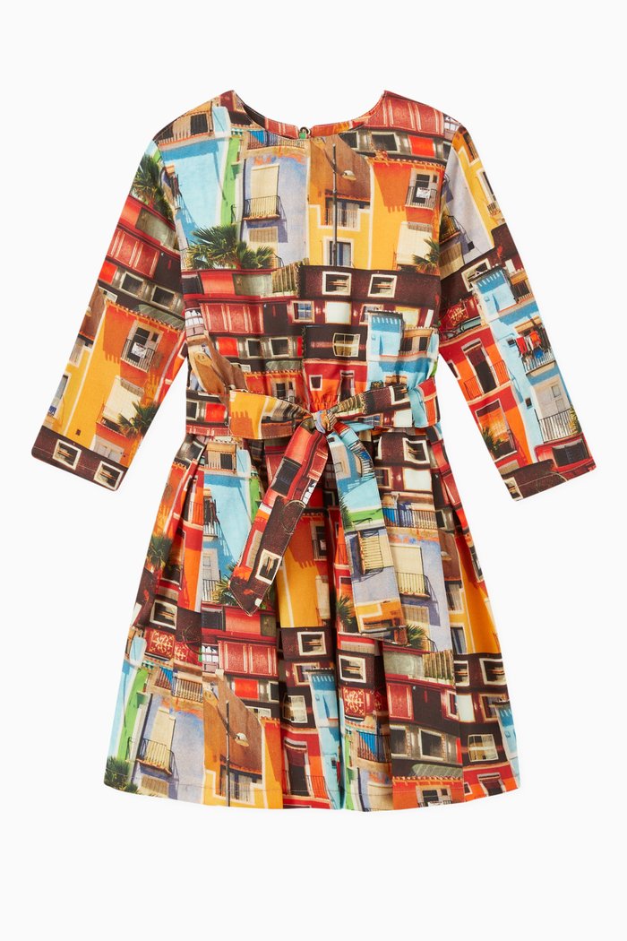 

Floren Printed Dress in Cotton, Multicolour