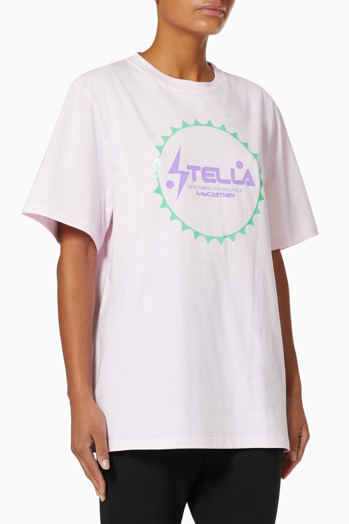 

x Tom Tosseyn Stella Logo T-Shirt in Organic Cotton, Pink