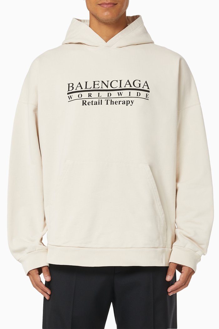 

Retail Print Hoodie in Vintage Jersey, White