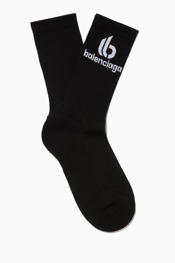 

Double B Socks in Sponge Knit, Black