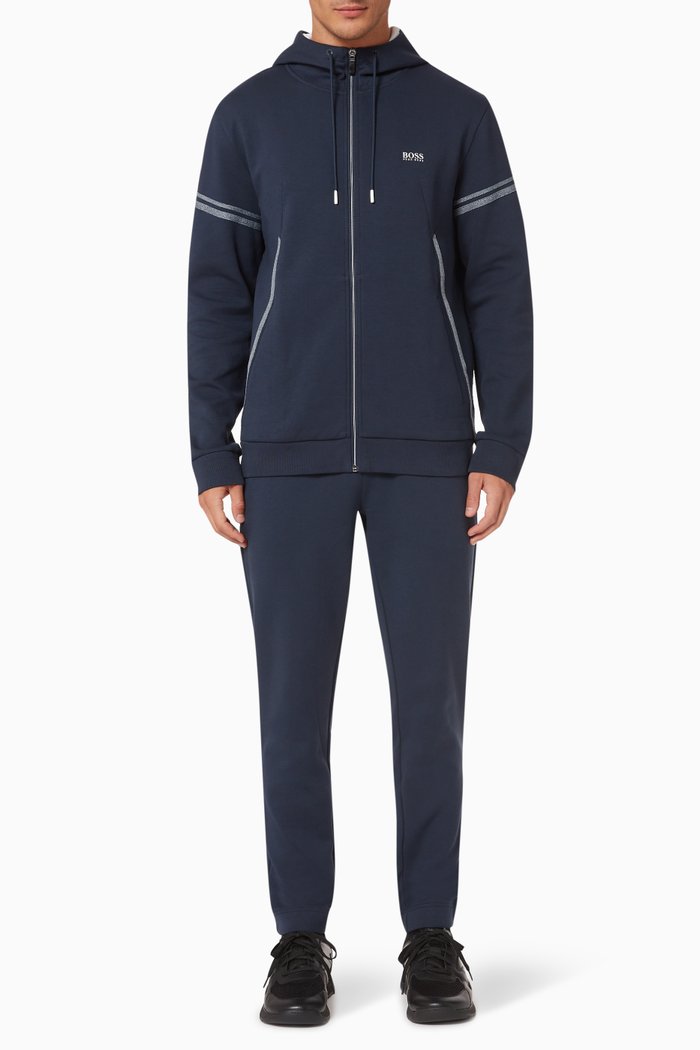 

Contrast Logo Tracksuit in Cotton, Blue