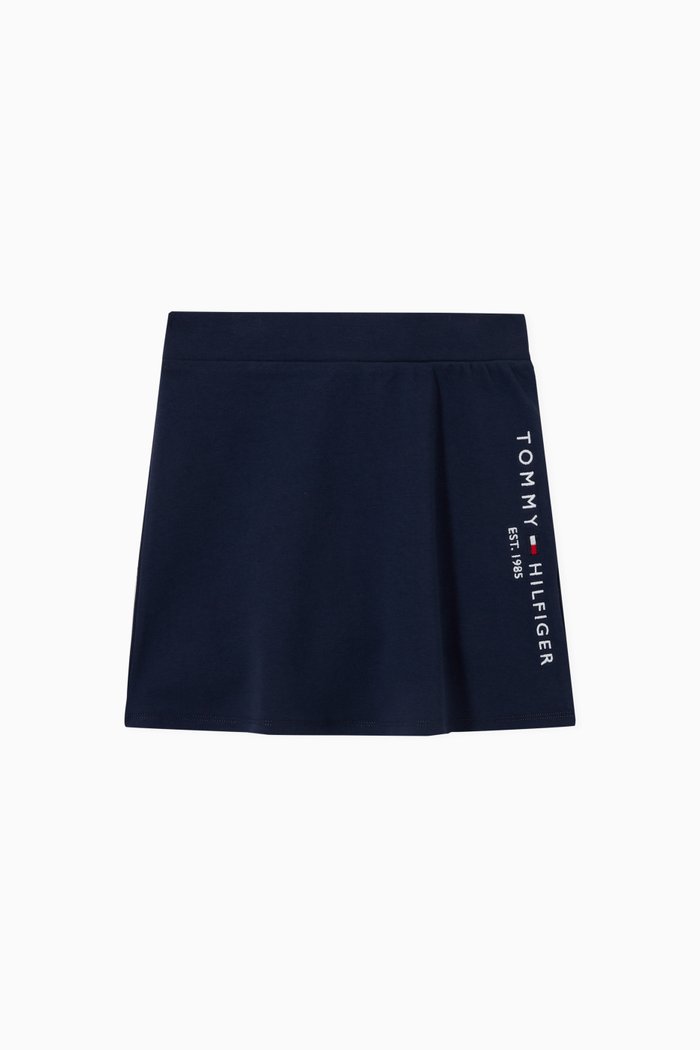 

Essential Skater Skirt in Stretch Organic Cotton, Blue