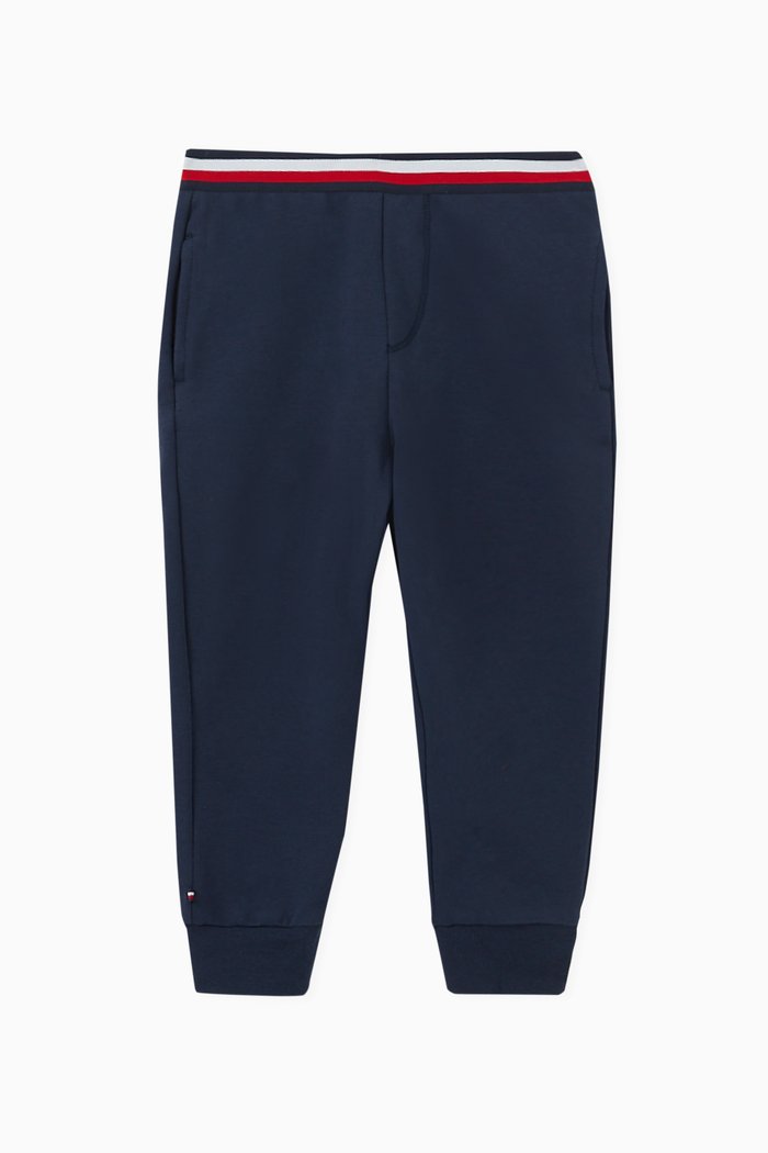 

Signature Waist Jogger Pants in Stretch Organic Cotton, Blue