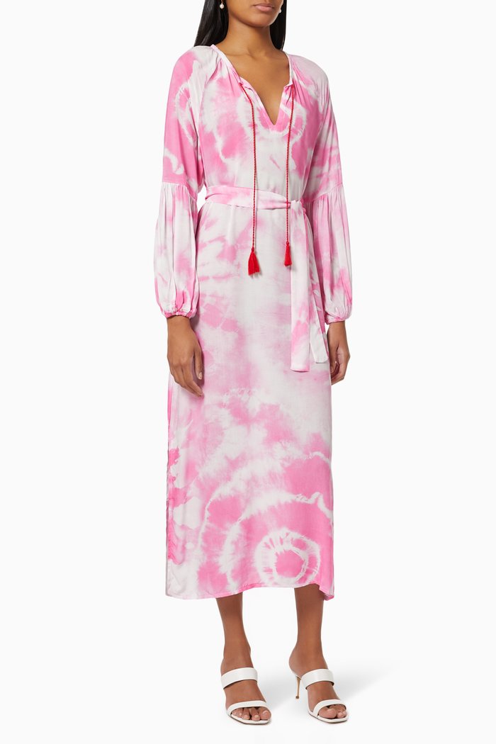 

Mexico Tie-dye Dress in Cotton, Pink
