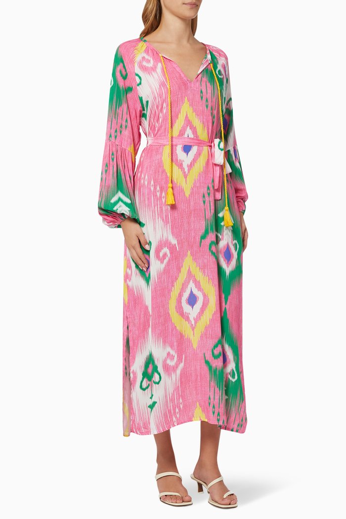 

Mexico Midi Dress in Viscose, Pink