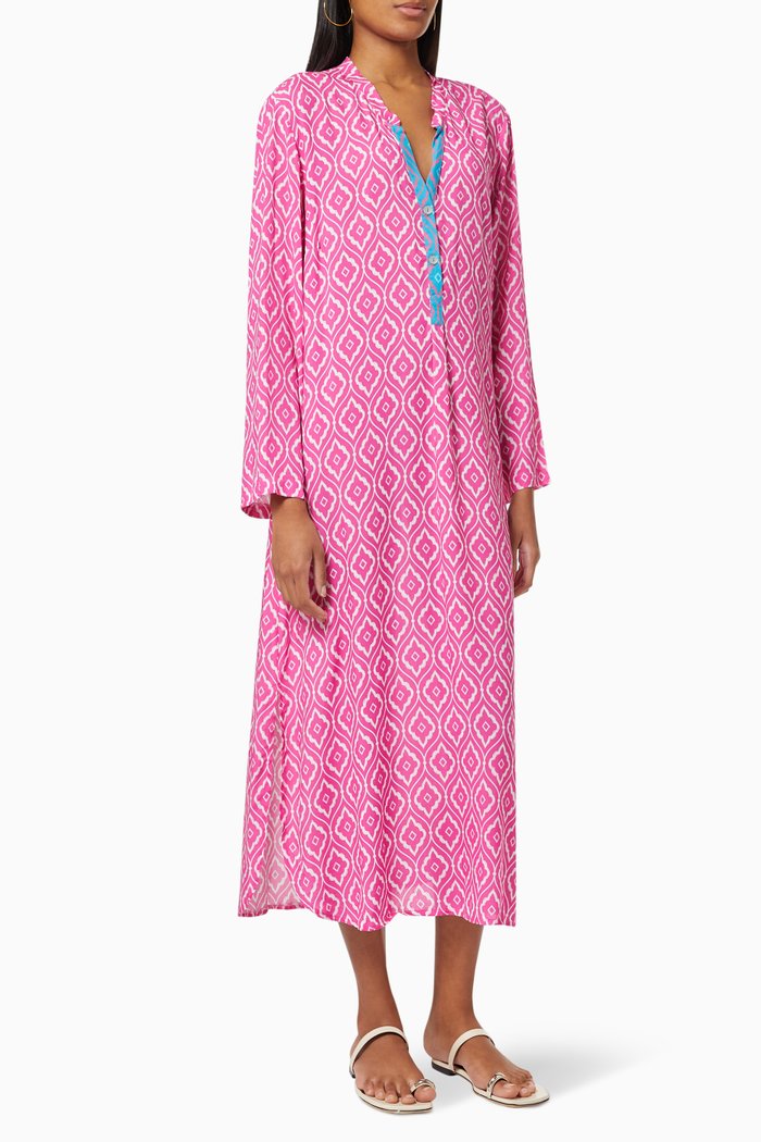 

Dubai Kaftan in Viscose, Purple