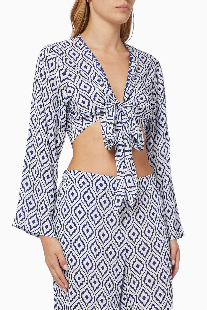 

Cuba Rob Blouse in Viscose, Blue