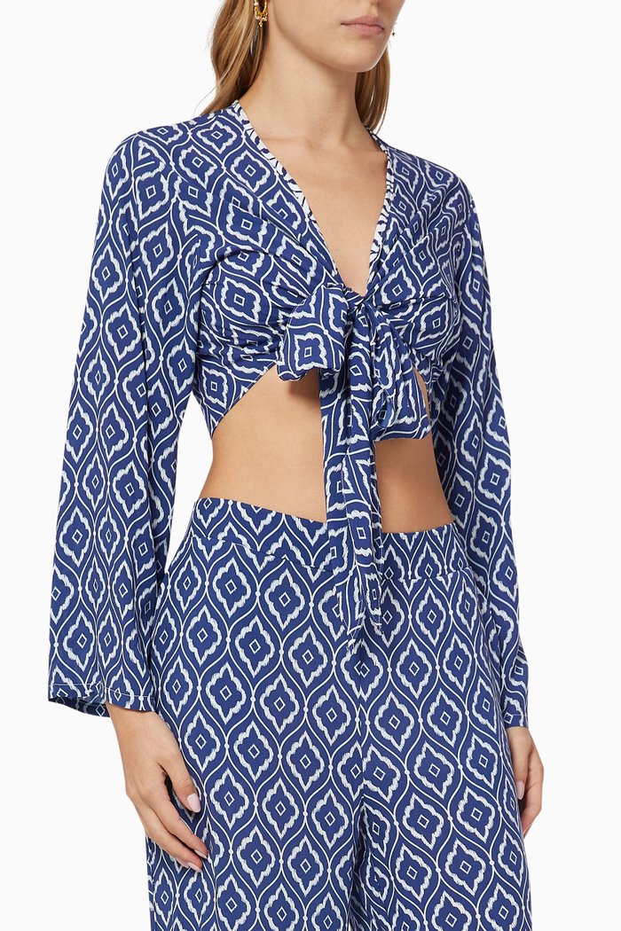 

Cuba Rob Blouse in Viscose, Blue