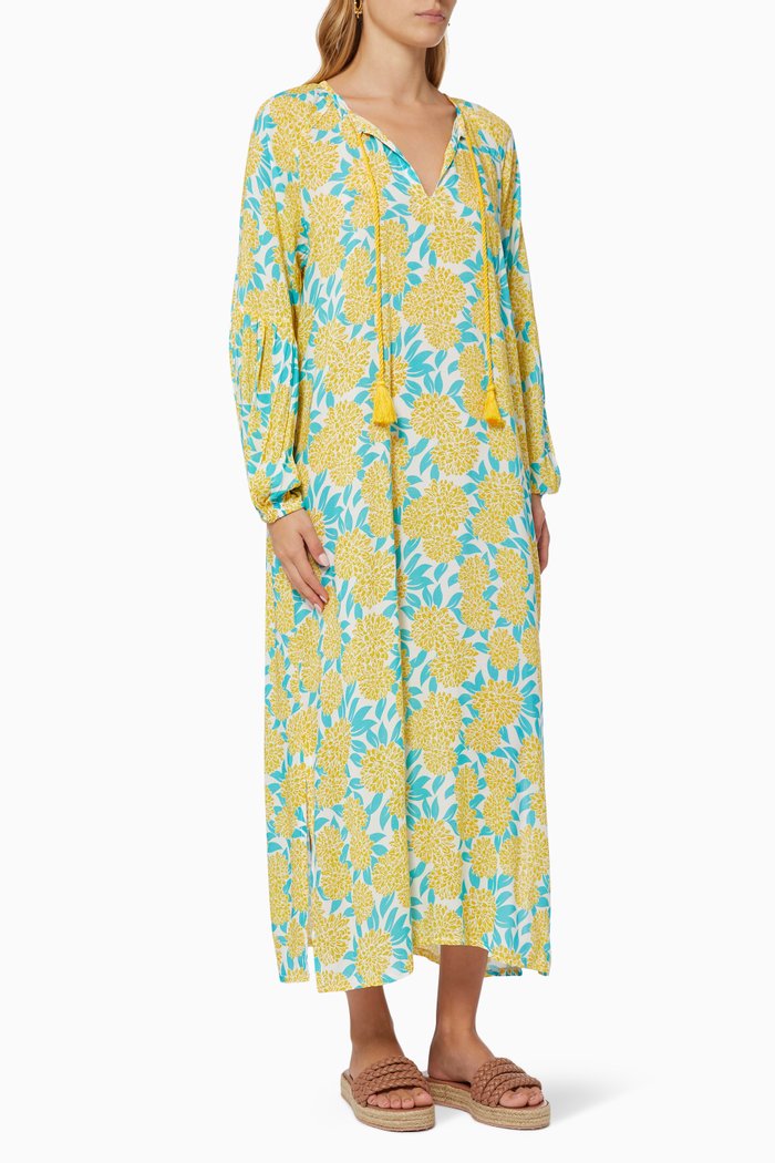 

Mexico Midi Dress in Viscose, Yellow