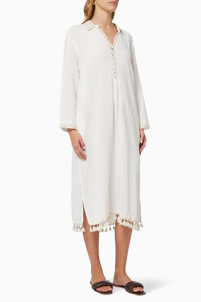 

Napoli Shirt Dress in Cotton, White