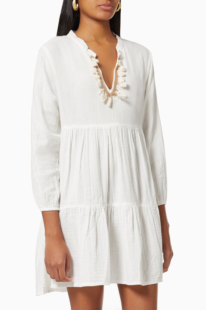 

Urla Short Dress in Viscose, White