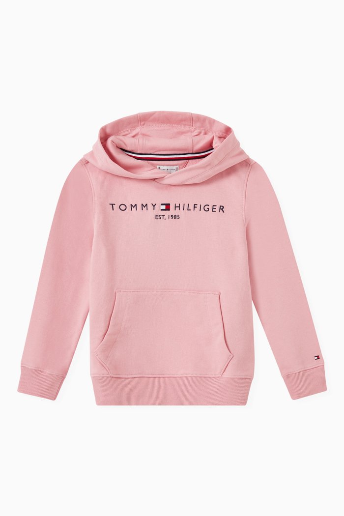 

Essential Hooded Sweatshirt in Organic Cotton Jersey, Pink