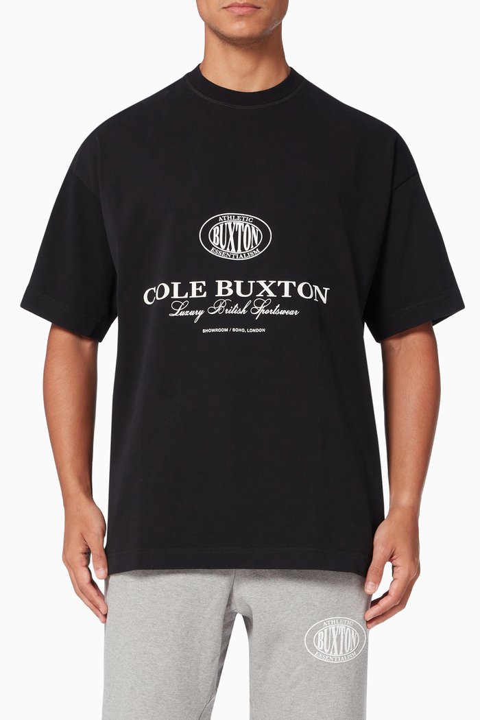 Crest T-shirt in Jersey, Black