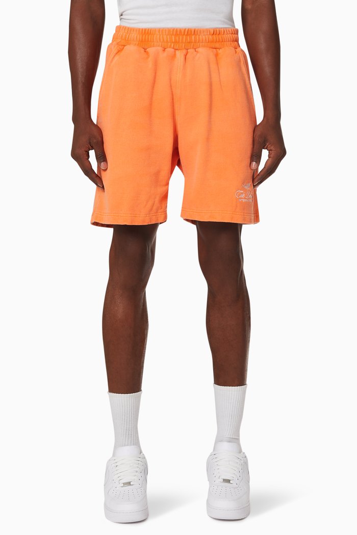 

International Warm Up Shorts in Loopback Jersey, Orange