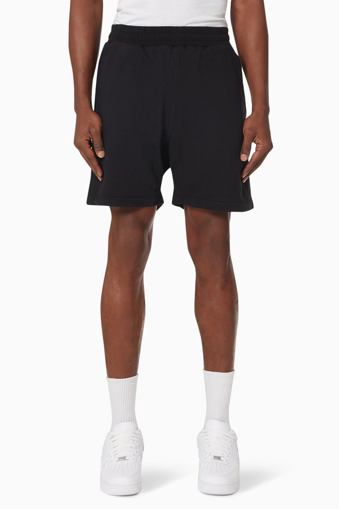 

Warm Up Shorts in Heavyweight Cotton Jersey, Black