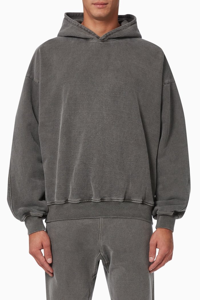 

Warm Up Hoodie in Loopback Cotton, Grey