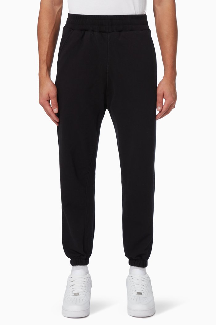 

Warm Up Sweatpants in Heavyweight Cotton Jersey, Black