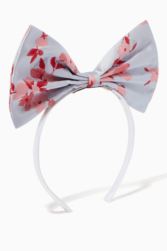 

Bow Headband in Jacquard, Blue