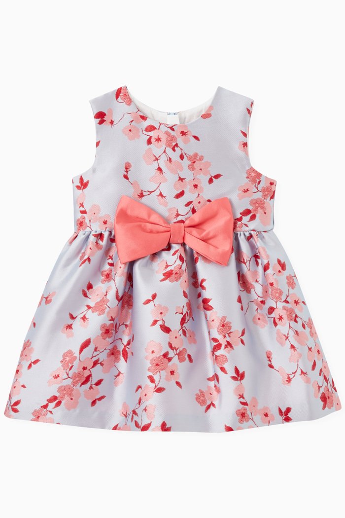 Bodice Dress & Bloomers in Jacquard, Blue