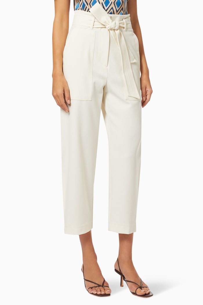

Agone Trousers in Sustainable Stretch Gabardine, White