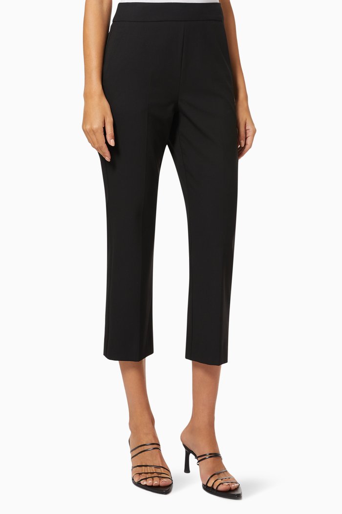 Roma Cropped Trousers, Black