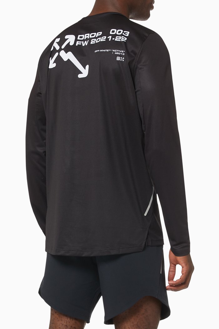 Active T-shirt in Technical Jersey, Black