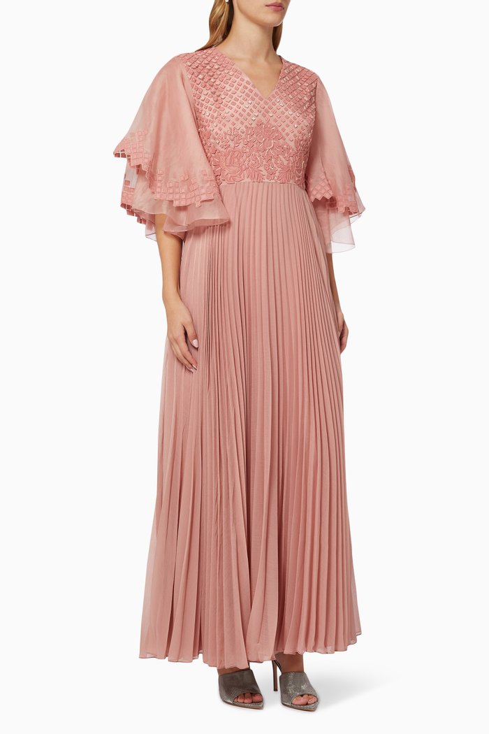 Shaze Dress in Chiffon & Organza, Pink
