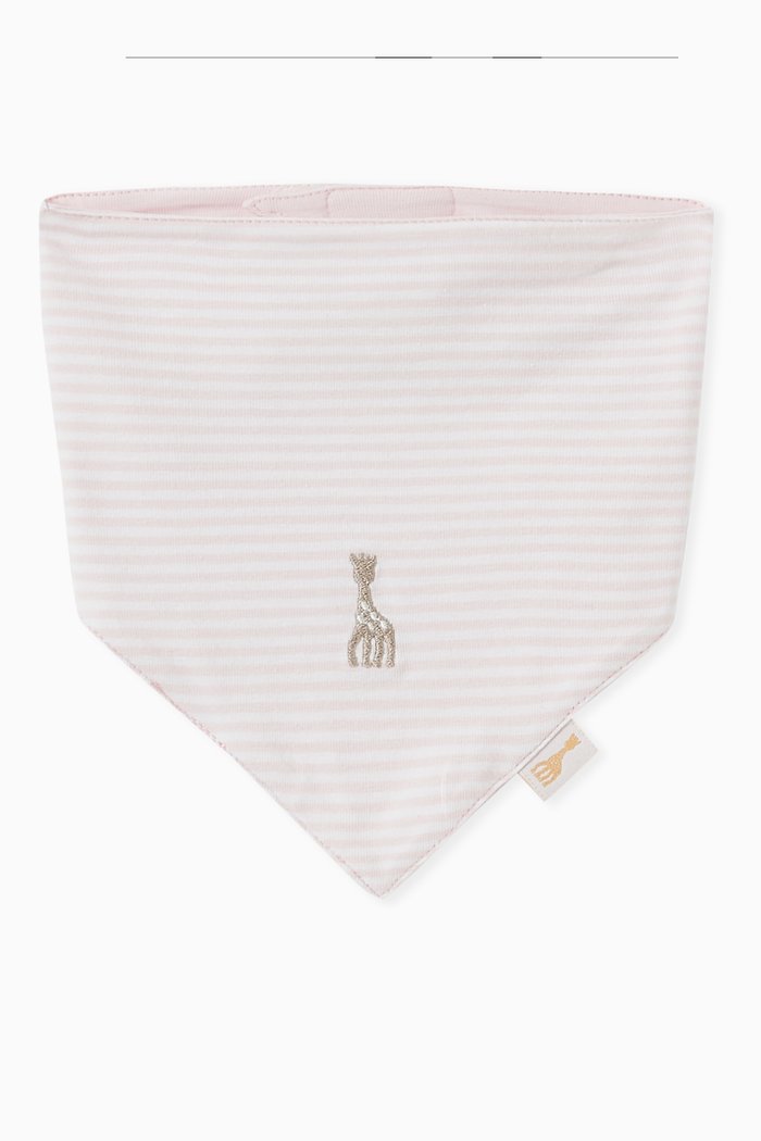 

Stripe Scarf in Cotton, Pink