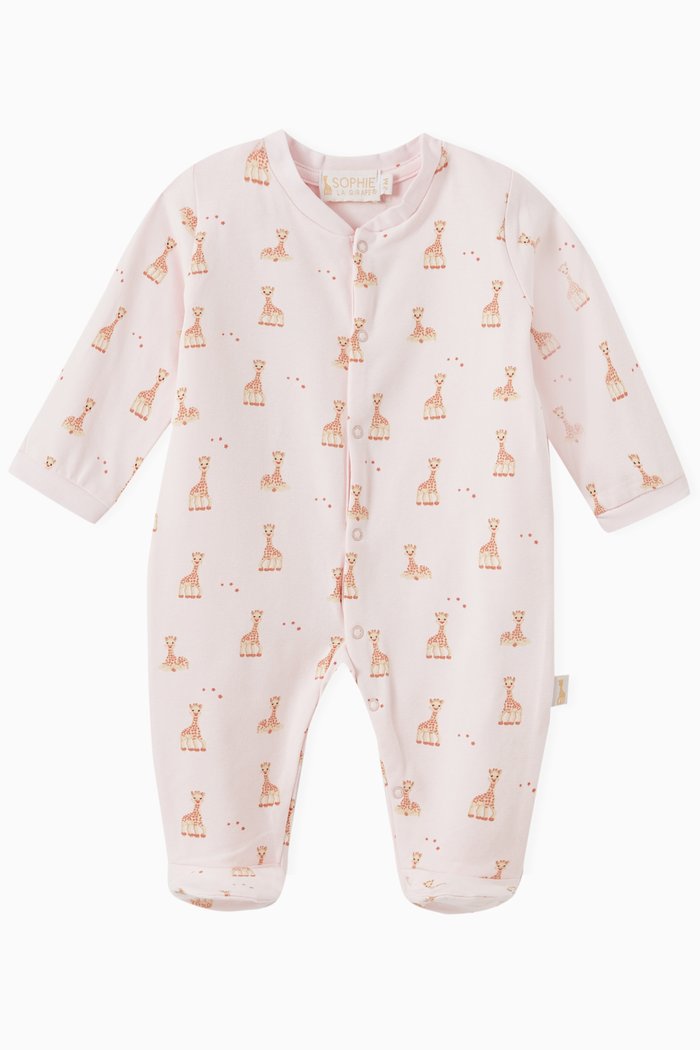 

Giraffe Print Overall in Cotton, Pink