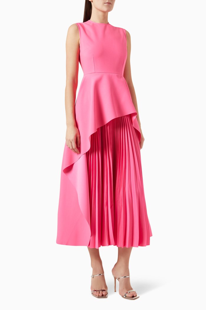 

Severny Midi Dress in Satin, Pink
