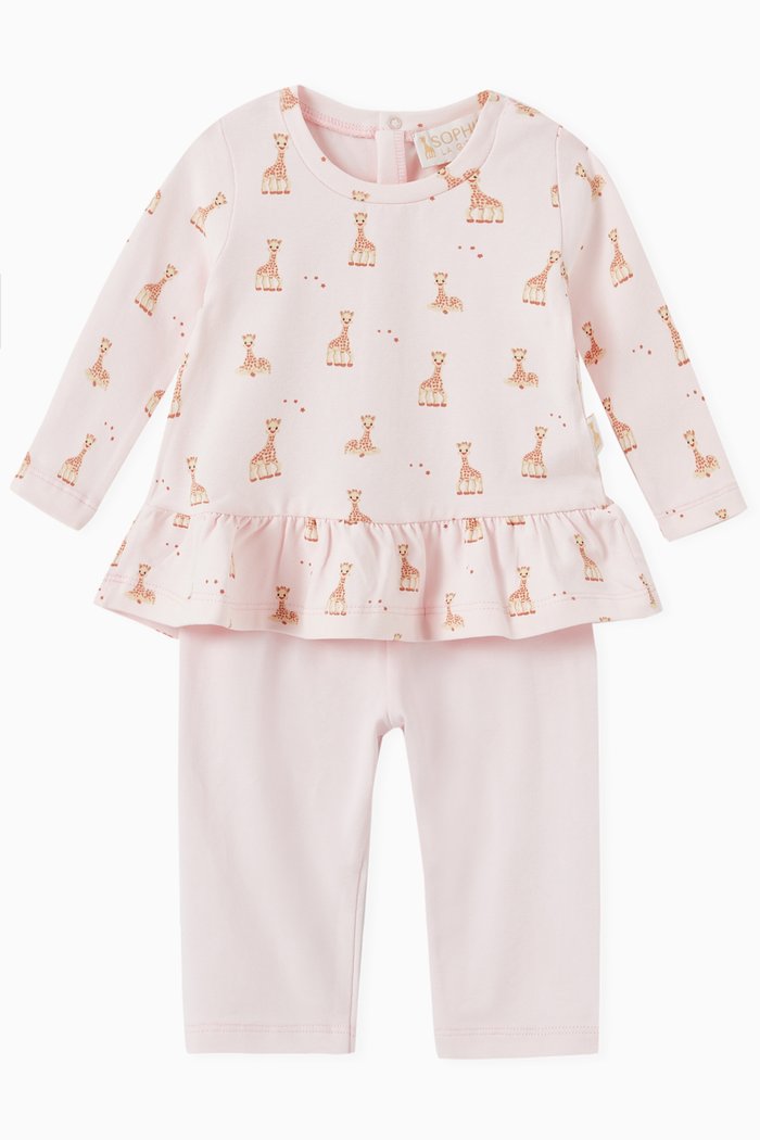 

Top & Pants Set in Organic Cotton Jersey, Pink