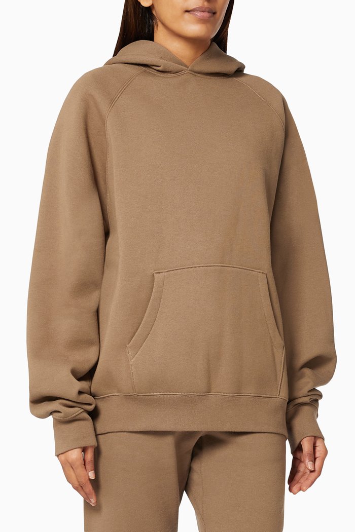 Pullover Hoodie in Cotton, Grey