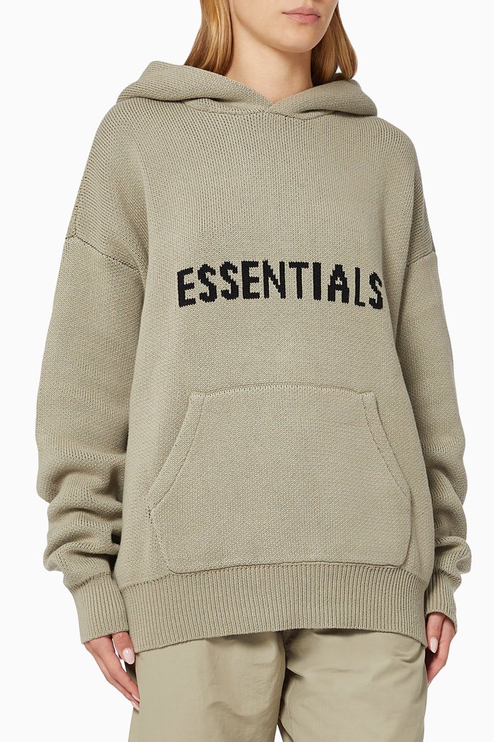 

Knit Hooded Pullover, Green