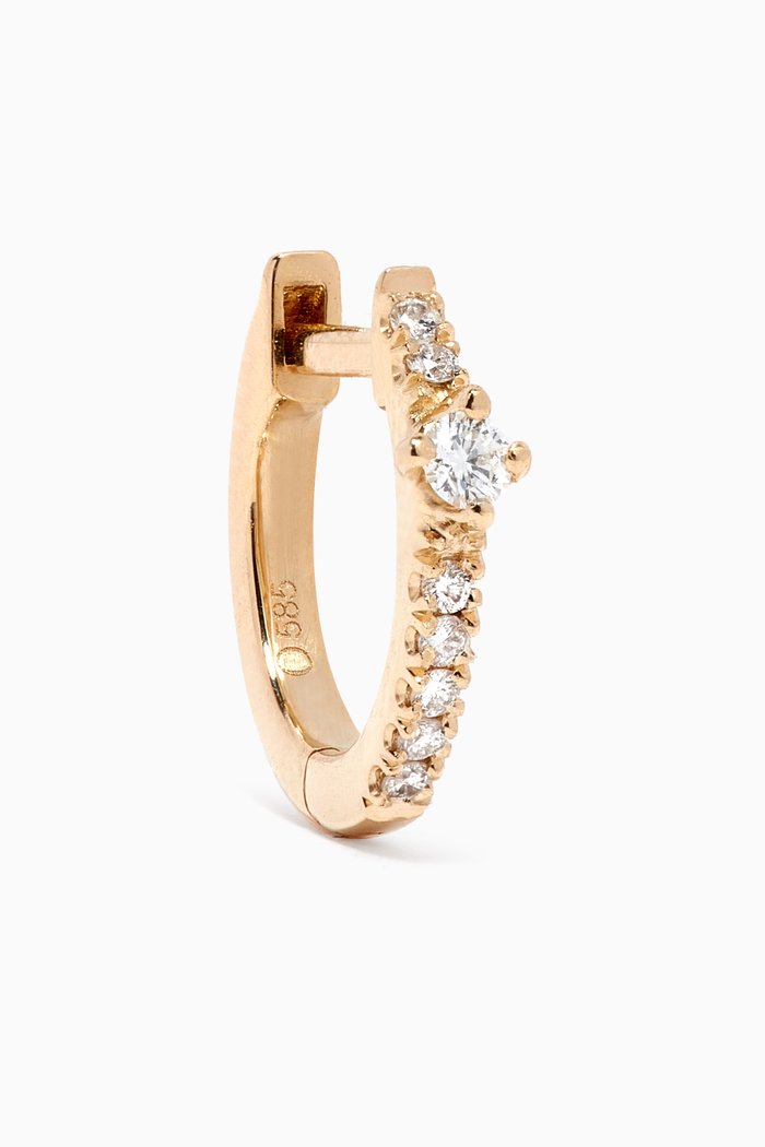 

Diamond Single Huggie in 14kt Yellow Gold