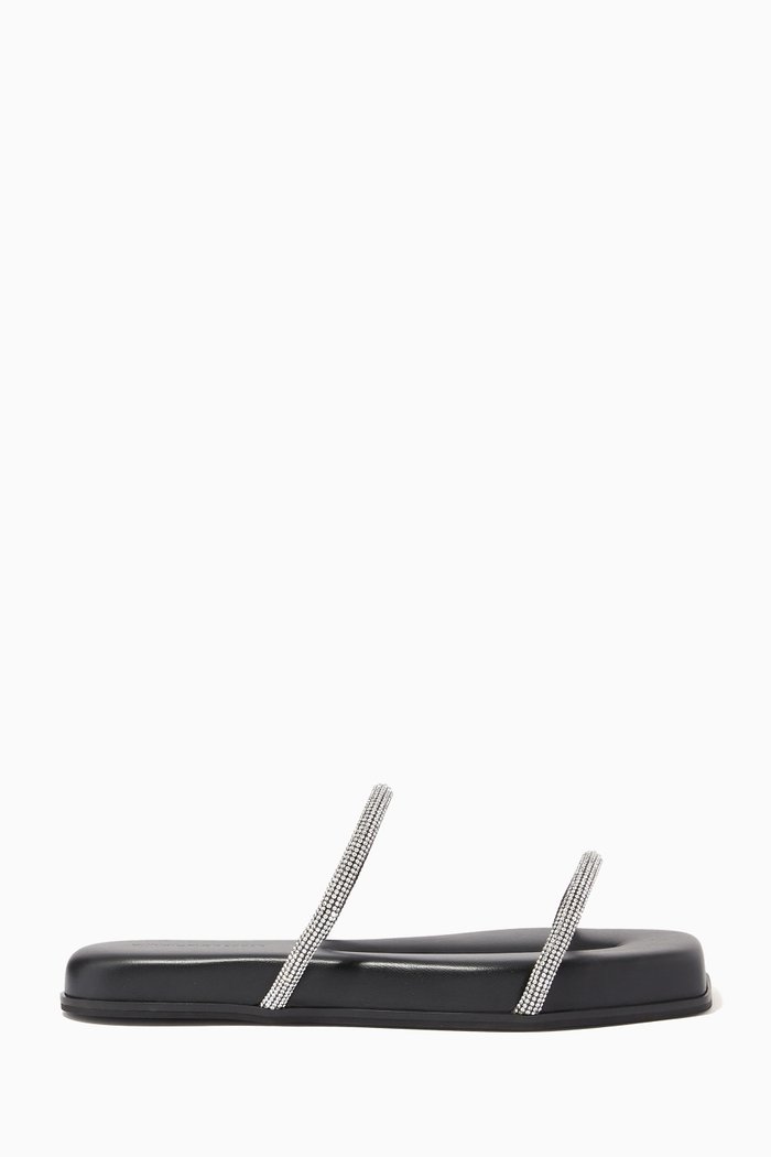

Fontana Crystal Slides in Nappa, Black