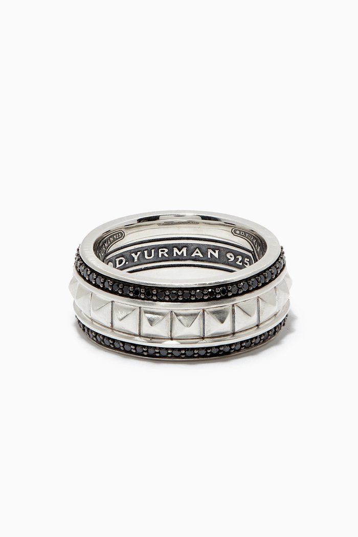 

Pyramid Diamonds Band Ring in Sterling Silver