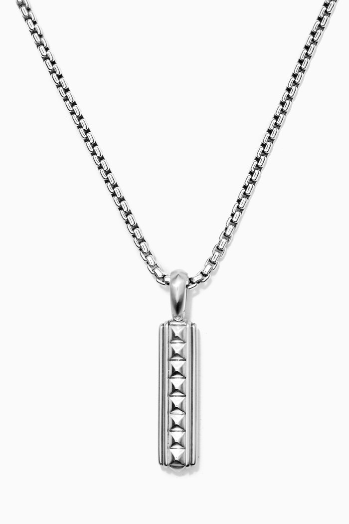 

Pyramid Ingot Tag on Chain in Sterling Silver