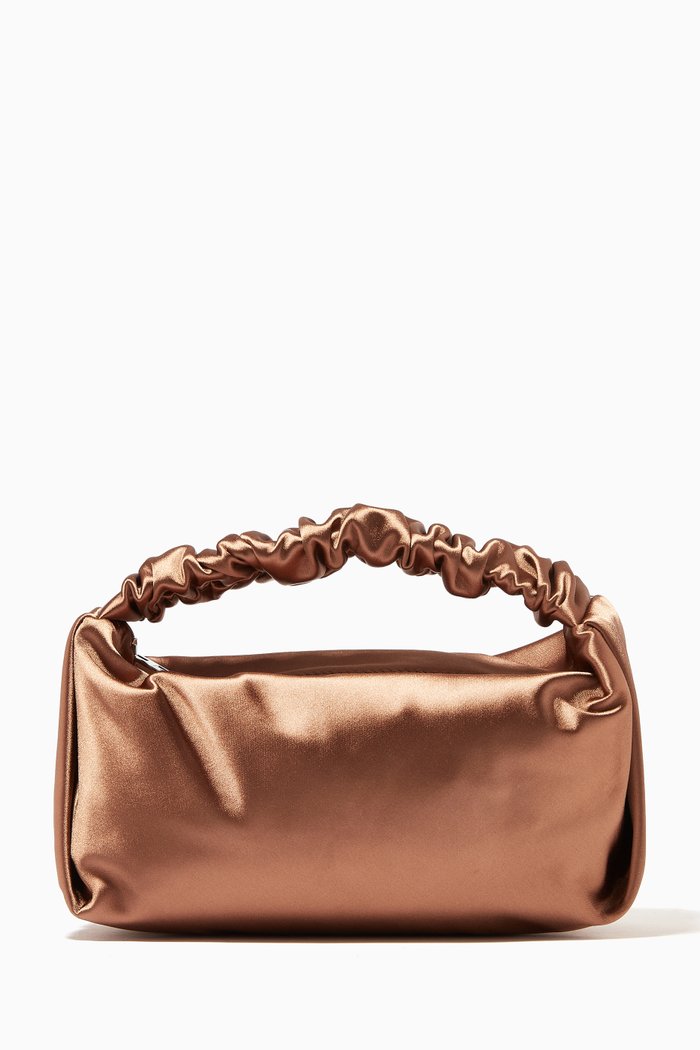 

Scrunchie Bag in Satin, Metallic