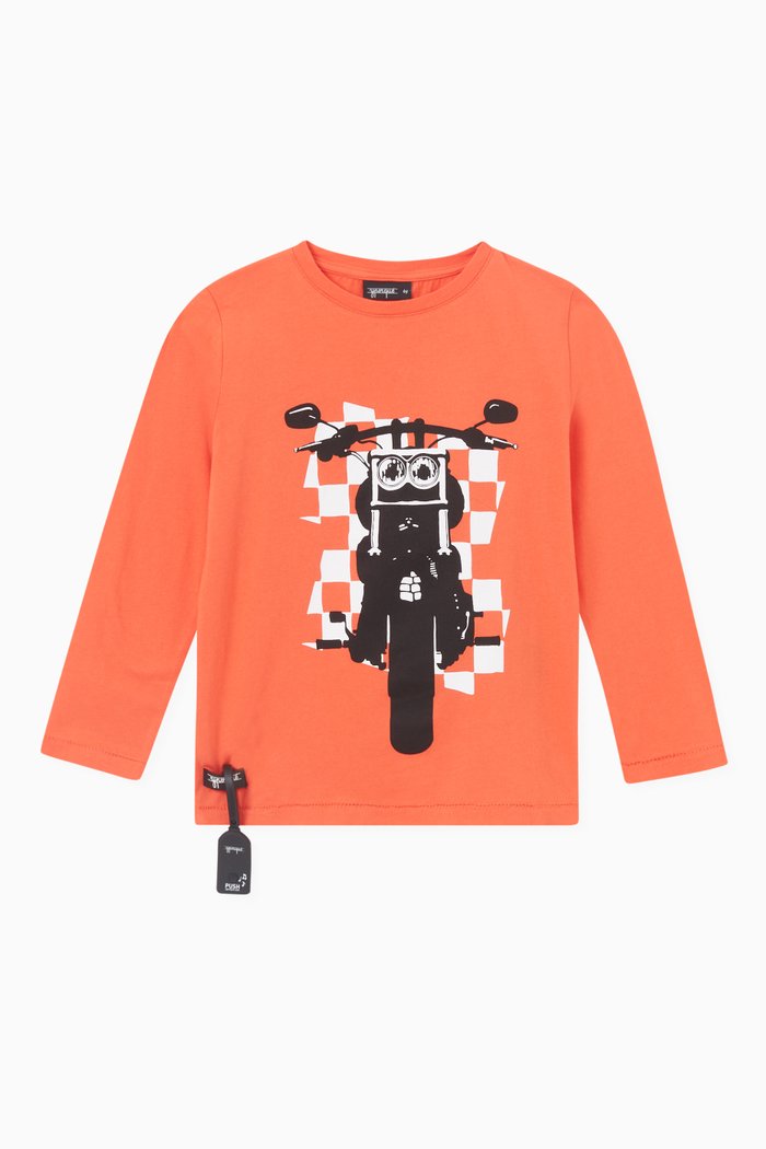 

Motorbike Sound T-shirt with Sound Device, in Cotton, Red